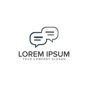 Comment logo design concept template vector