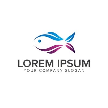 fish logo. beauty logo design concept template vector