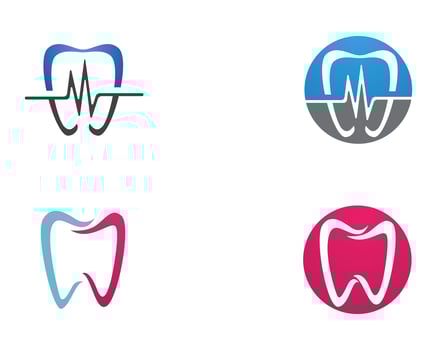 Dental care logo and symbols template icons  vector