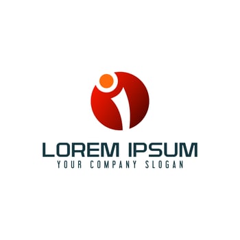 Letter I logo design concept template vector