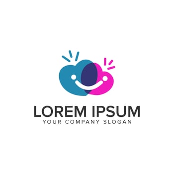 Love Care logo design concept template. vector