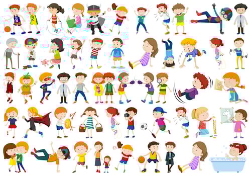 Set of people charcter vector