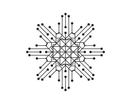 Circuit illustration design vector symbol logo technology
