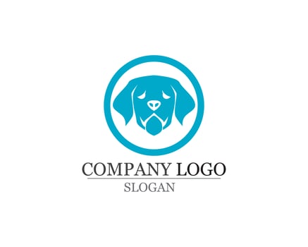  dog Love symbols logo and symbols template  vector