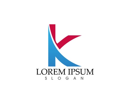 K Letter Folded Abstract Business Logo Symbol vector