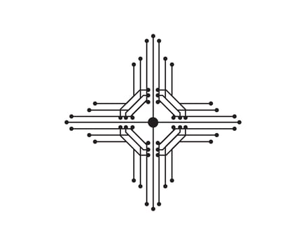 Circuit illustration design vector symbol logo technology