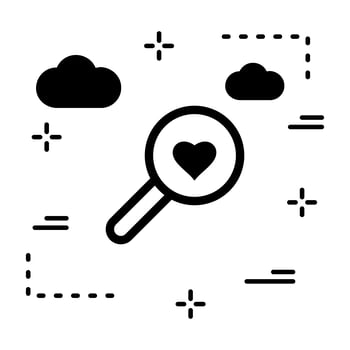 Vector Search Heart Icon