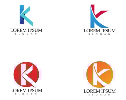 K Letter  Abstract Business Logo Symbol vector
