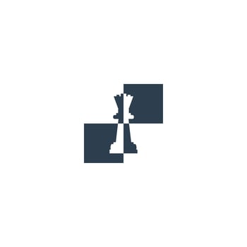 chess logo template vector illustration icon element isolated
