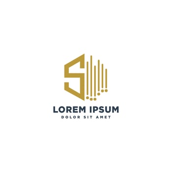 logotype letter S simple real estate logo template vector illustration icon element