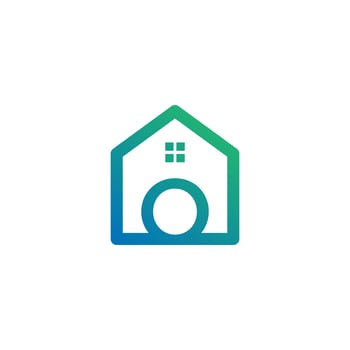 letter o architect, home, construction creative logo template vector