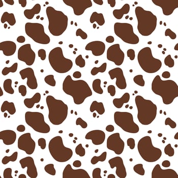 Seamless hand drawn pattern with cow fur. Repeating cow skin background for textile design, scrapbooking, wrapping paper, walpaper. Abstract endless animal print. vector