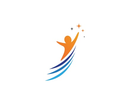 Human character logo sign illustration vector design 