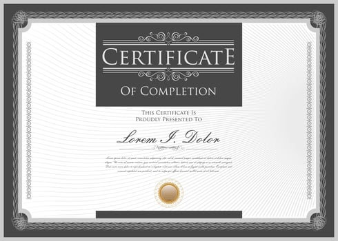Certificate or diploma retro design template vector illustration