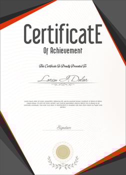 Certificate or diploma retro design template vector illustration