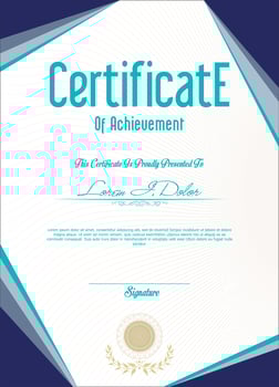Certificate or diploma retro design template vector illustration