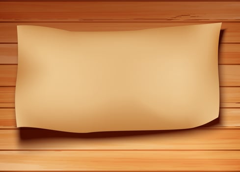 Old paper on a wooden Background vector