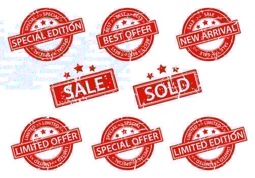 Rubber Stamps sales design vector