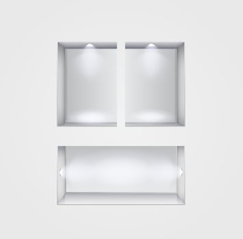 niche gallery interior vector