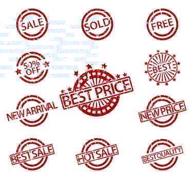 Rubber Stamps sale vector