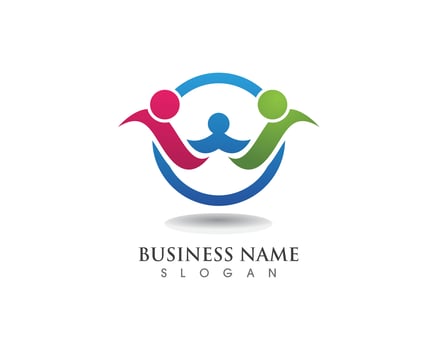 Adoption family logo and symbol vector