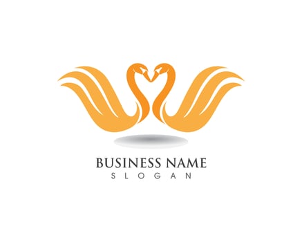 Swan logo Template vector