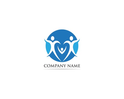 Adoption and community care Logo template vector