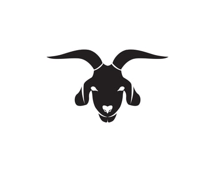 Goat black animals vector logo and symbol 