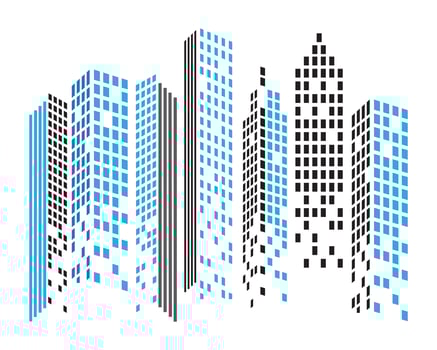 Modern City skyline . city silhouette. vector illustration in flat 
