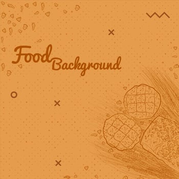 Hand Draw Style Food Background For Tamplate vector