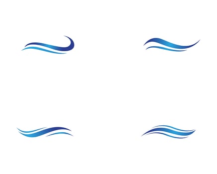 Water Wave symbol and icon Logos vector