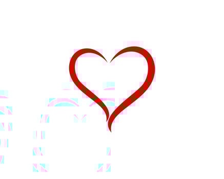 LOve heart logo and symbol vector