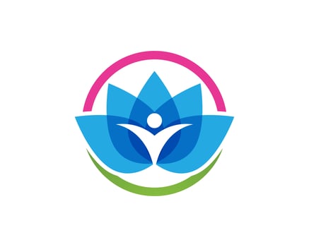 Lotus people logo and symbols vector