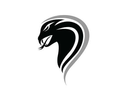 viper snake logo design element. danger snake icon. viper symbol vector