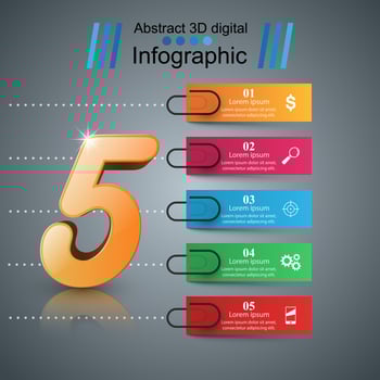 Business Infographics origami style Vector illustration.