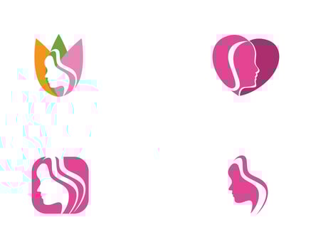 Hair wave logo vector ion template