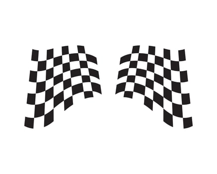 Race flag icon, simple design race flag logo vector