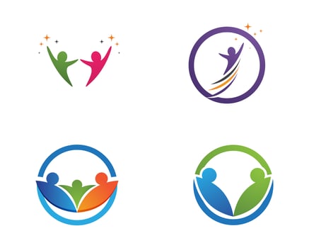 Community people logo and symbols vector