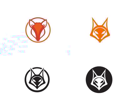 Fox logo vector template illustrator