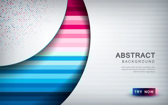 Abstract colored background with white overlap layer, texture shape and glitters decoration vector