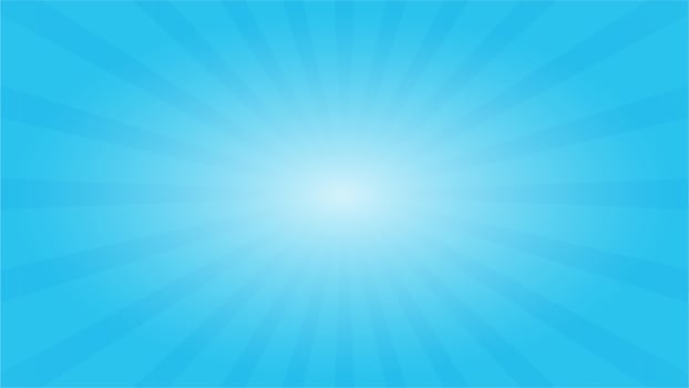 Abstract blue sky background with Starburst effect. and Sunburst beams element.  vector