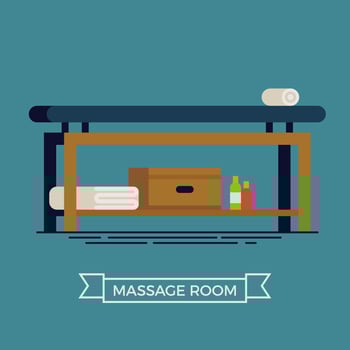 Massage room illustration vector