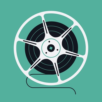 Cinema film reel vector