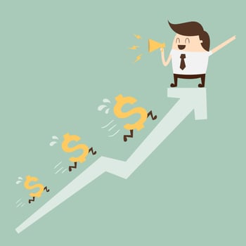 Profit. business concept cartoon illustration. vector