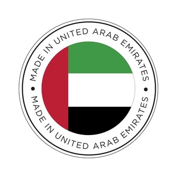 Made in United Arab Emirates flag icon. vector