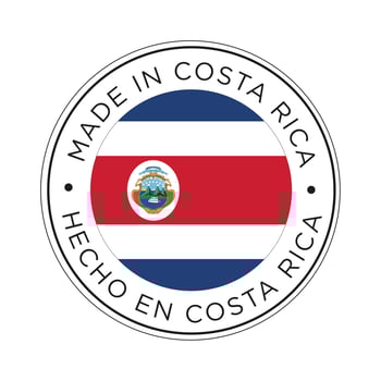 Made in Costa Rica flag icon. vector