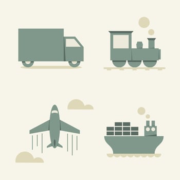 cargo transportation - vector illustration
