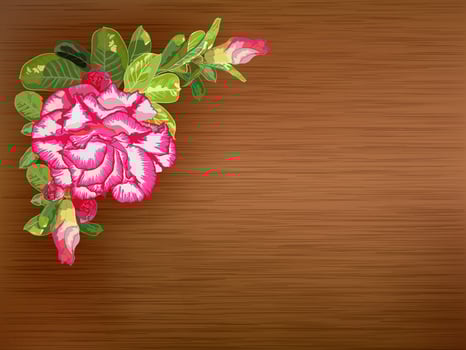 Texture label decorated with desert rose vector