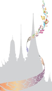 evolution takes time of thai arts vector