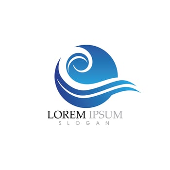 Water wave icon vector